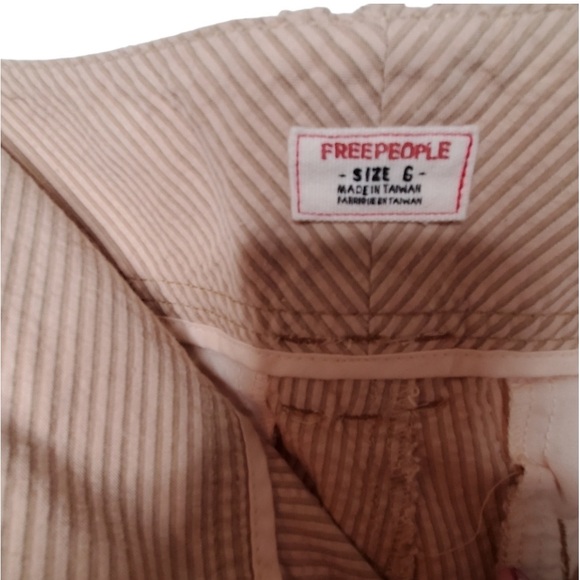Free People Striped Pants, Women’s Wide Leg Lightweight Slacks Size 6 - Picture 5 of 8